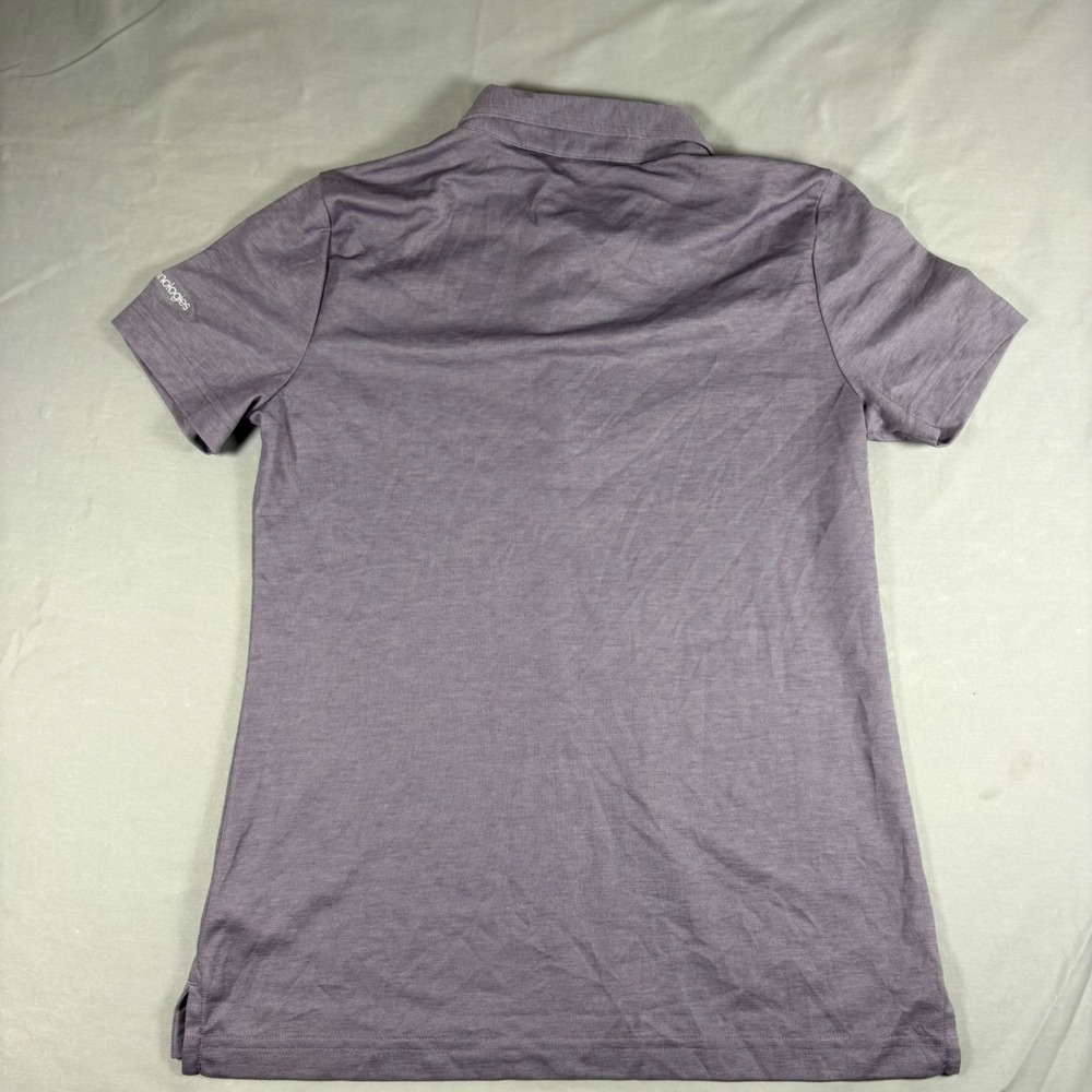 TravisMathew Oceanside Heather Polo Shirt Womens Medium Purple Sage Dell NEW - Picture 9 of 9
